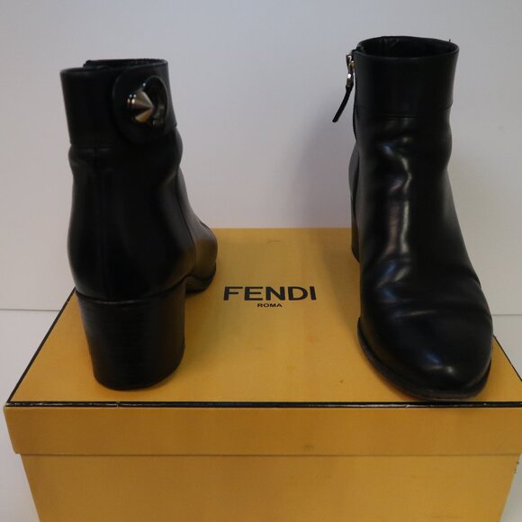 FENDI black ankle boots in size 37 - Picture 4 of 7